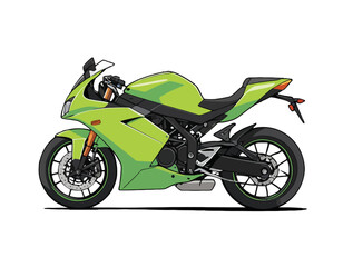 Vector of a cool sports bike on a white background