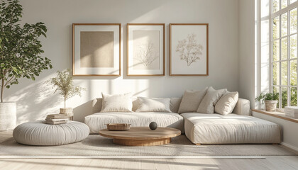 Scandinavian Modern Family Room Sleek Design