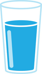 A Glass of Water Cartoon Illustration