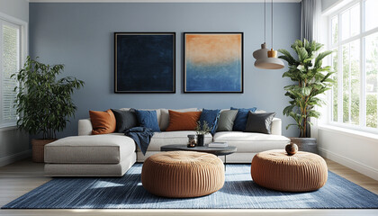 Scandinavian Modern Family Room Sleek Design