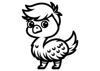 Emu Line Art Coloring Pages