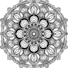 vector illustration of hand drawn mandala