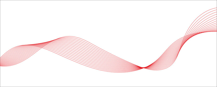abstract red wave vector background