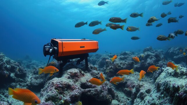 Bioacoustic fish monitoring using sound to track and protect fish species in the ocean.