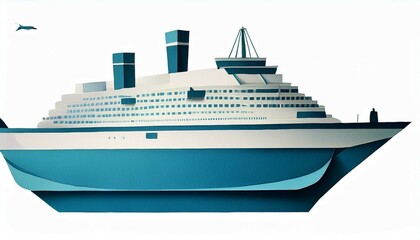 Obraz premium cruise ship in the sea