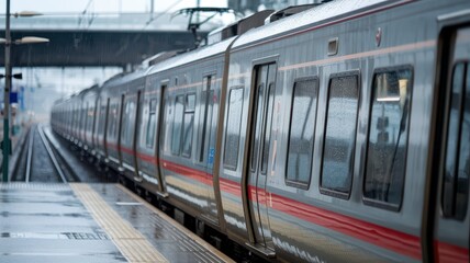 train station railway track tramp background, Train for Transport travelling background