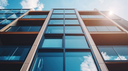 Double glazing installation on a residential building for improved insulation.