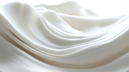 Obraz premium Soft white fabric draped elegantly against a light background.