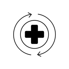 recover concept line icon. Simple element illustration. recover concept outline symbol design.