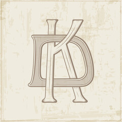 DK, KD ,  logo DK, Letter DK, vector, logo, Wedding Monogram Initials, Wedding Logo,Wedding Monogram, Logo Design , Monogram Vintage