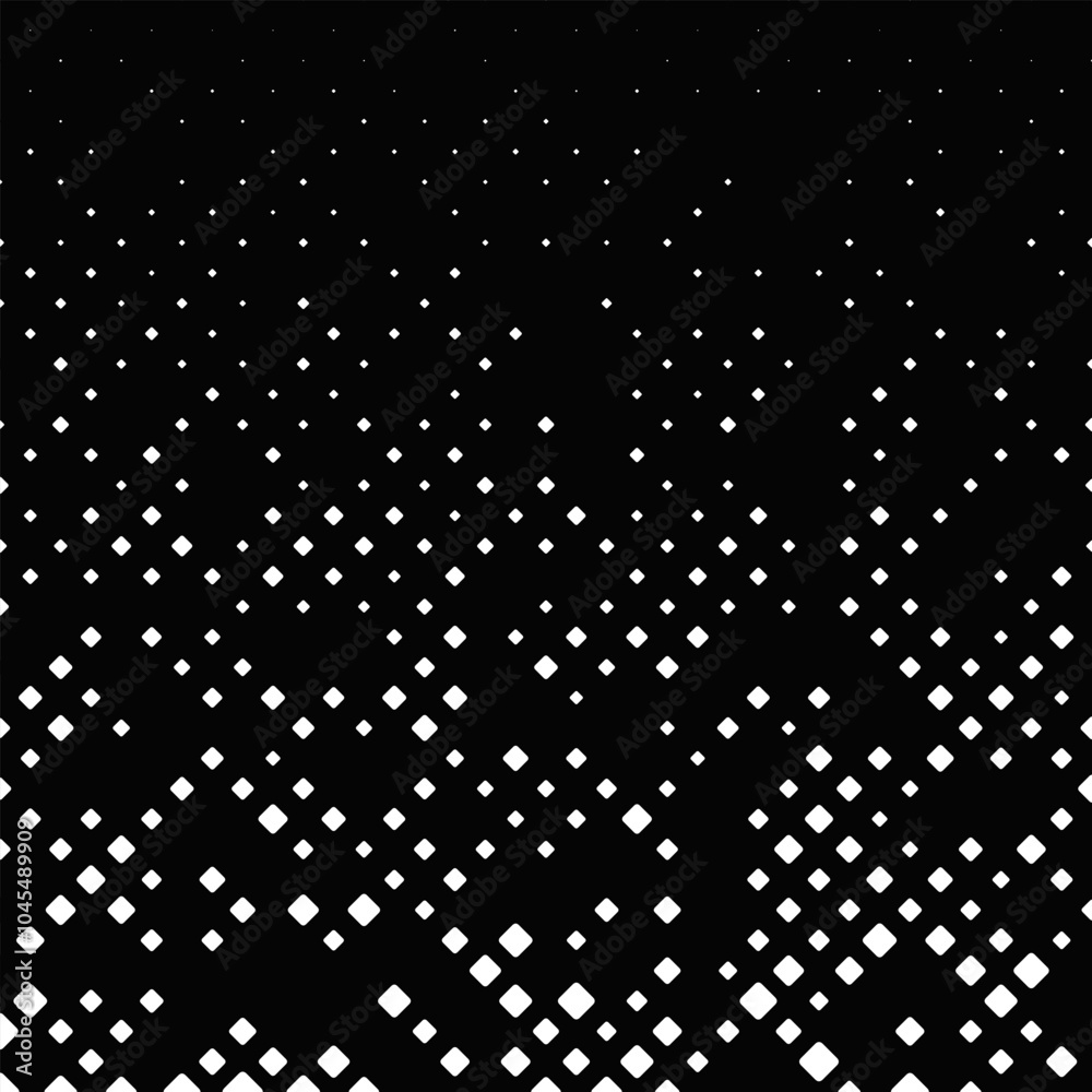 Poster random diagonal square pattern background - black and white abstract vector design with squares