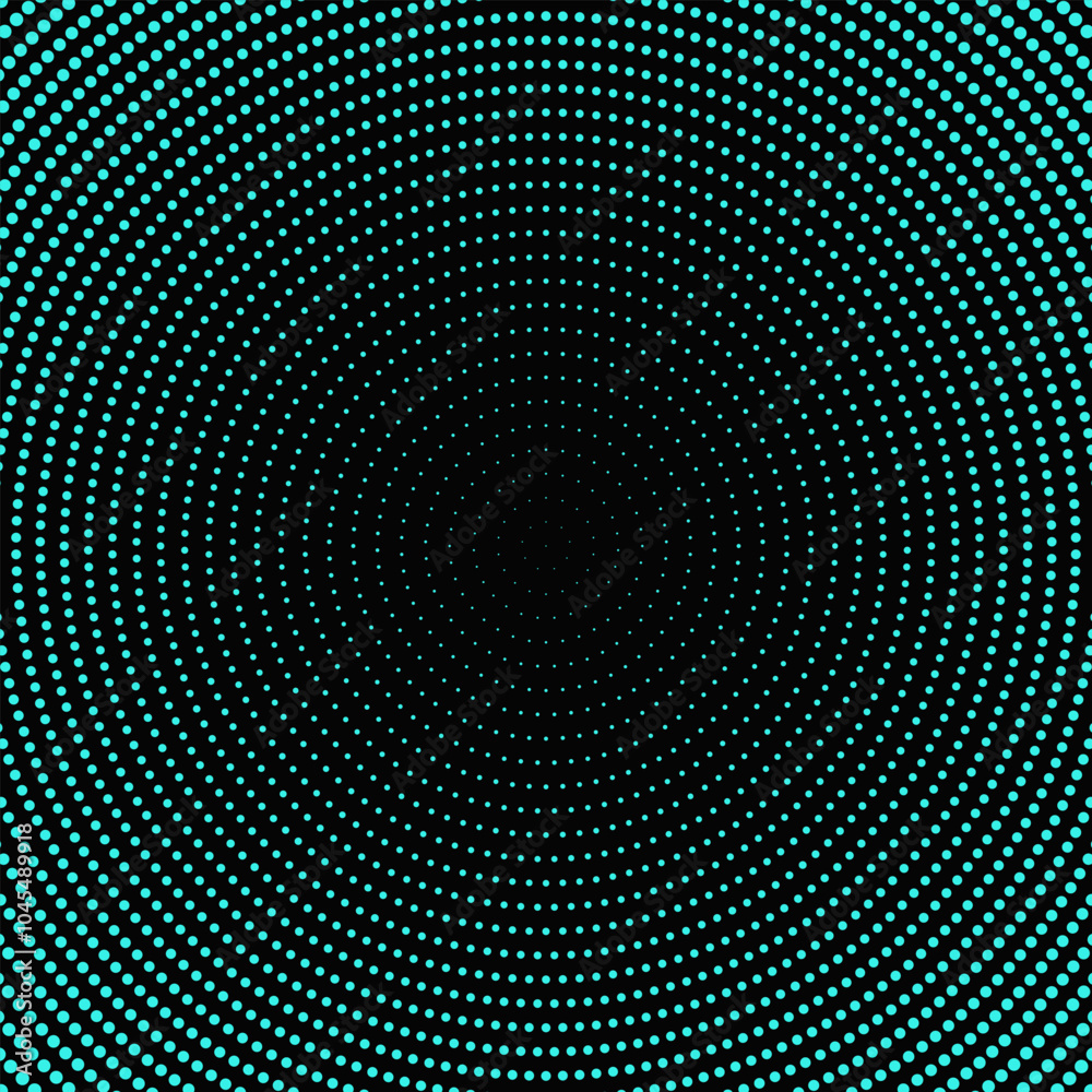 Poster geometric circle pattern background - abstract vector graphic design from small circles