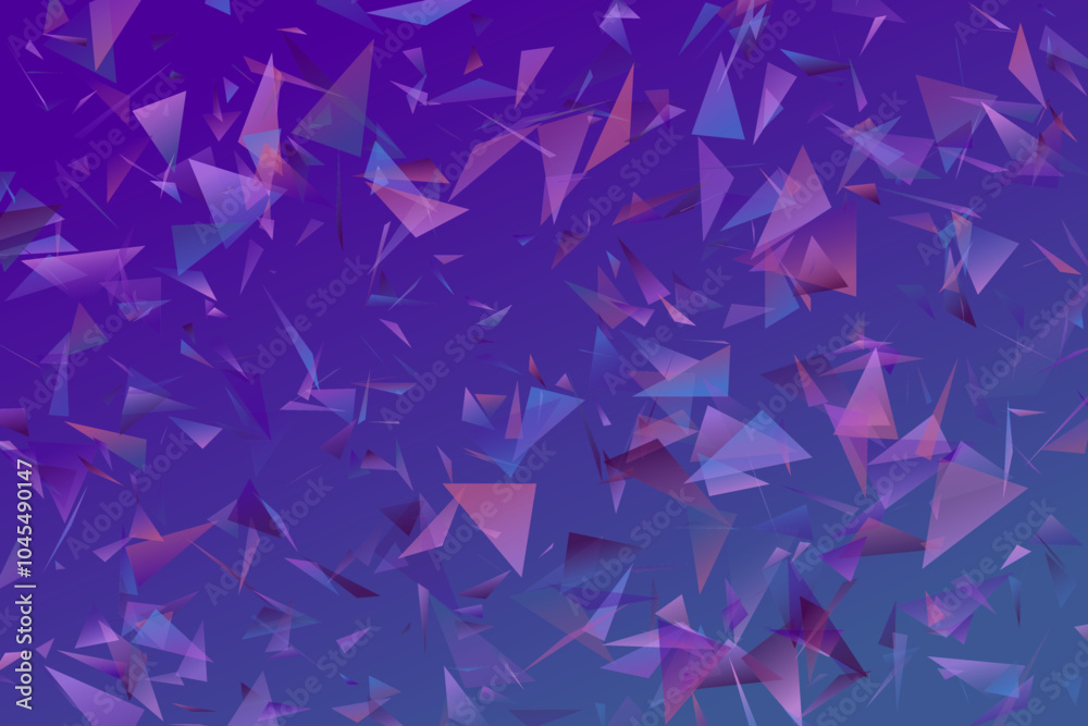 Aufkleber abstract random geometrical particle web background - chaotic vector graphic from triangles