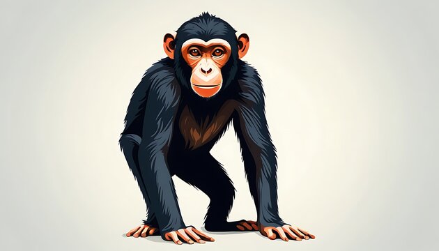 Manky Animal illustrator Art image Forest live, or Background solid color