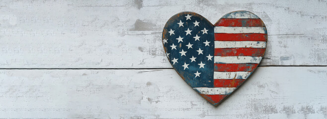 Obraz premium American flag on white background 