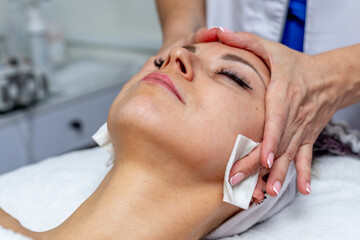 Fototapeta premium professional facial cleansing