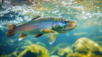 Fototapeta premium Marine ecosystem protection measures taken to ensure the health of fish habitats.