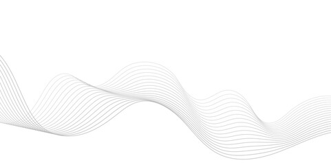 Abstract wave blend lines on transparent background. Design for banner, wallpaper, background and many more. Undulate Grey Wave Swirl, frequency sound wave, twisted curve lines with blend effect.	
