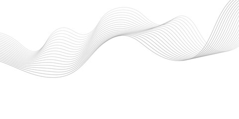 Abstract wave blend lines on transparent background. Design for banner, wallpaper, background and many more. Undulate Grey Wave Swirl, frequency sound wave, twisted curve lines with blend effect.	

