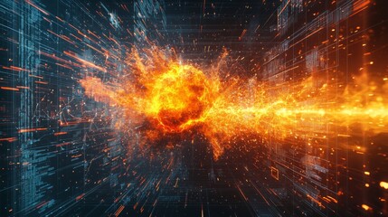 Obraz premium Explosive Minimalist Financial Graphs Concept