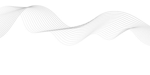 Abstract wave blend lines on transparent background. Design for banner, wallpaper, background and many more. Undulate Grey Wave Swirl, frequency sound wave, twisted curve lines with blend effect.	
