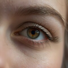 Close-up of a girl's eyes