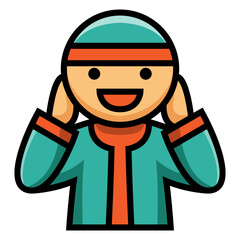 Muslim calling for a prayer azan