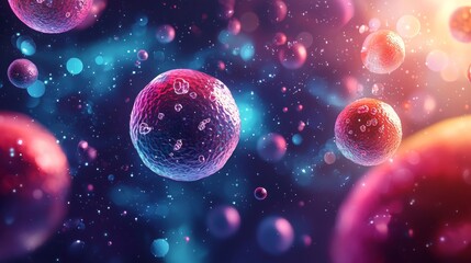 Naklejka premium Minimalist Concept of Nanomedicine in Abstract Design