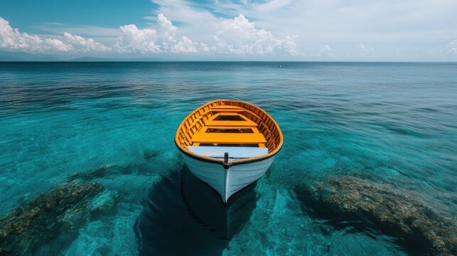 Boat that is sitting in the water