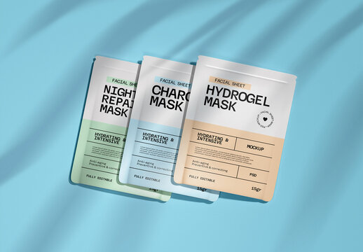 Sheet Mask Bag Mockup