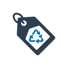 Obraz premium Recycle Tag Icon on white background