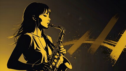 サックスと少女