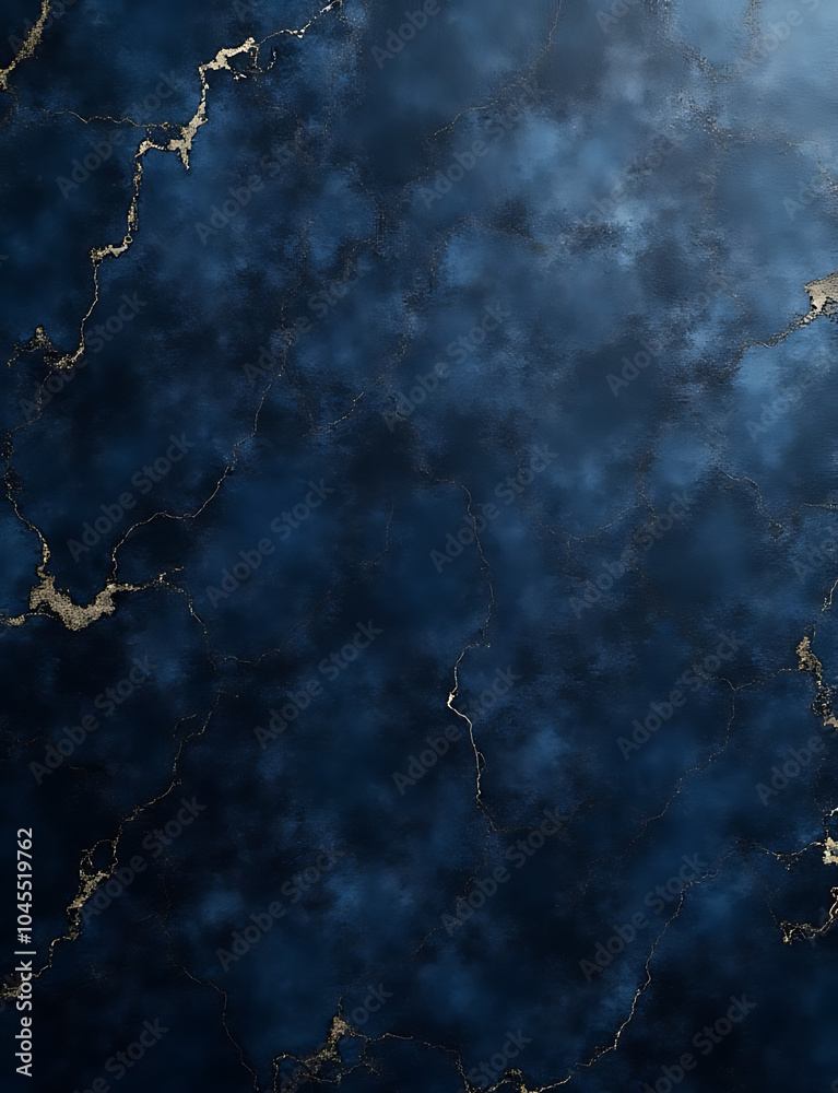 Poster dark navy blue stone walls have a rough, textured look with an indigo marble background and beautifu