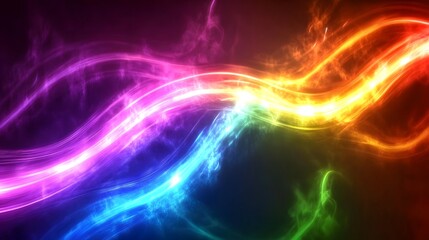 Fototapeta premium Colorful Infinite Lights on Black Background, Abstract Image, Texture, Pattern Background, Wallpaper, Cover and Screen for Smartphone, PC, Laptop, 9:16 and 16:9 Format