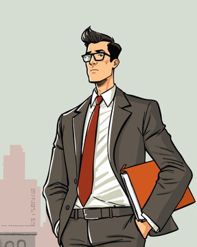 illustration of a businessman