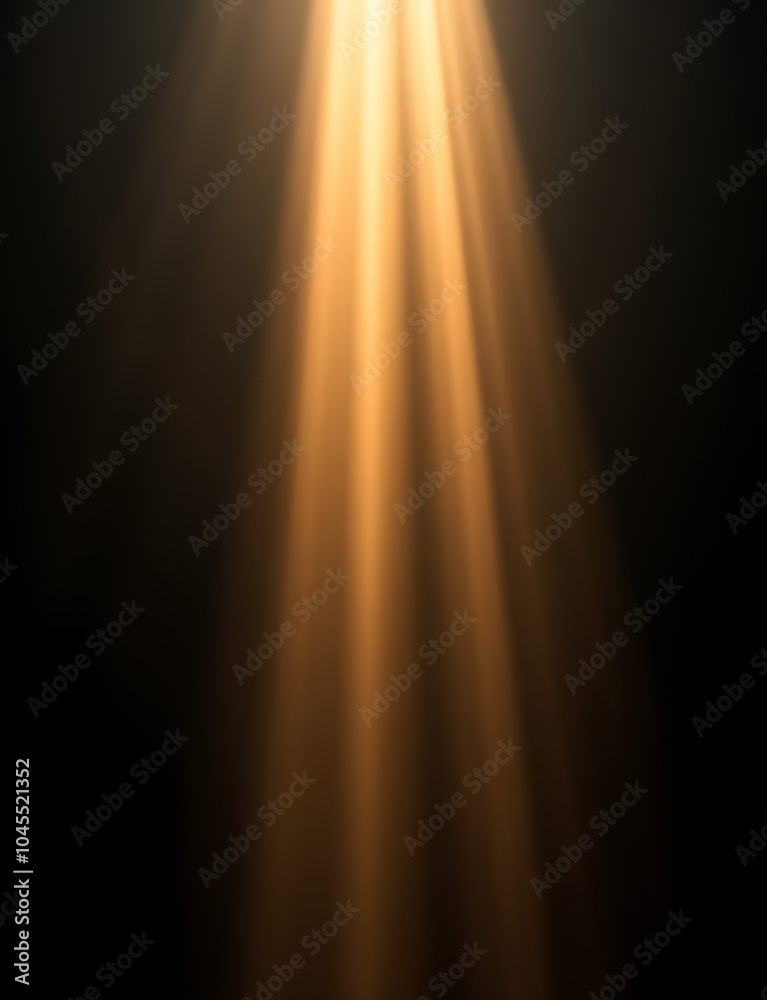 Poster Beautiful rays of light on a dark background create an abstractly stunning visual effect.