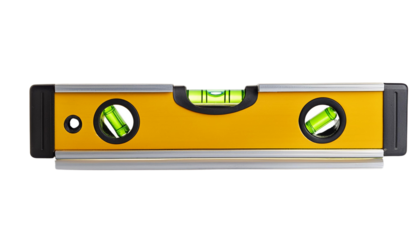 Tool for measuring level surfaces, isolated on a white background. transparent background