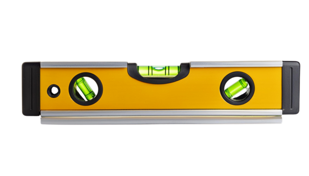 Tool for measuring level surfaces, isolated on a white background. transparent background