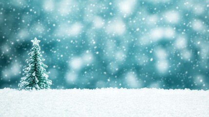Snow-covered Christmas tree
