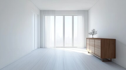 Obraz premium Modern Minimalist Interior with Natural Light