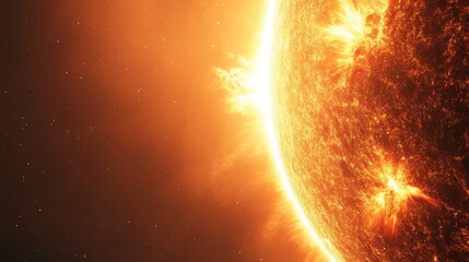 Fototapeta premium Massive Solar Flare Erupting from the Sun's Surface