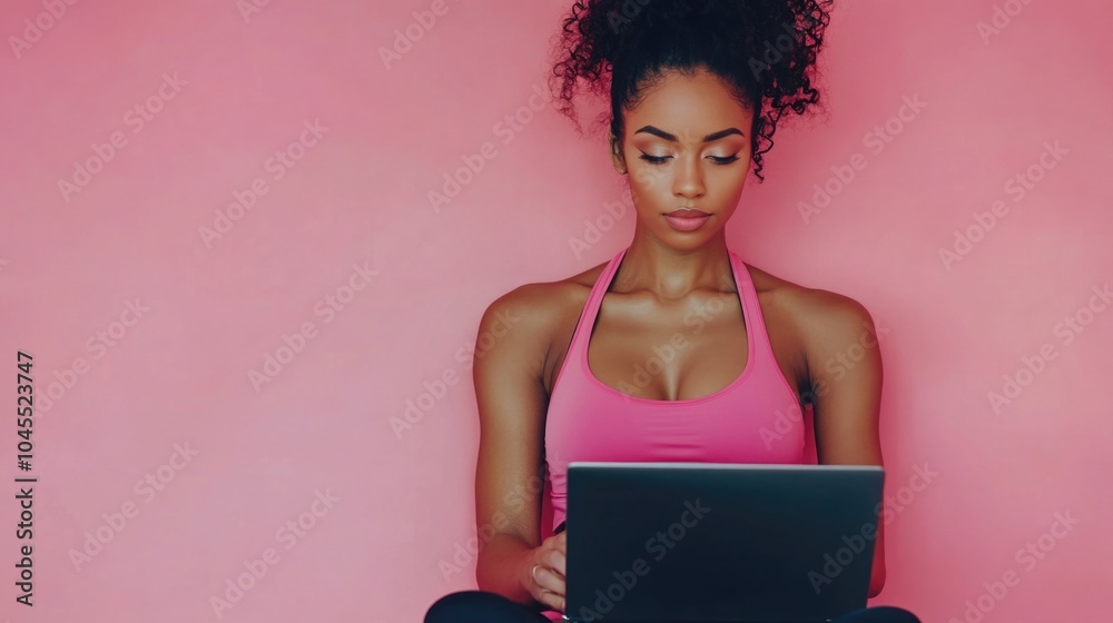 Poster a person sitting on the floor with a laptop, possibly working or studying