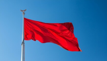 A red flag with a revolutionary aura