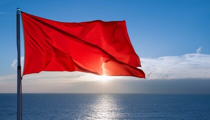 A red flag with a revolutionary aura