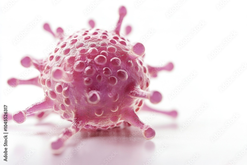 Poster A small pink object sits on a white surface, perfect for showcasing details or adding a pop of color to your design