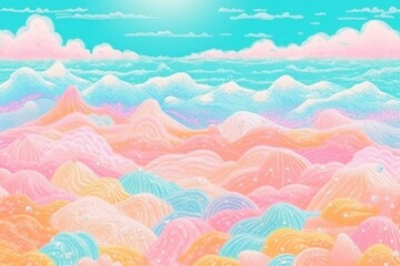 Beach scenery illustration backgrounds outdoors nature.