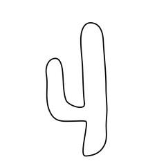 Obraz premium Boho Cactus Silhouette