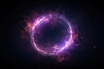 Obraz premium Light particle astronomy universe circle.