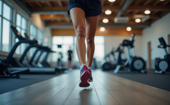 Woman running on treadmill in gym, Gym people gym fitness aerobic exercise sports lifestyle fitness room fitness training
