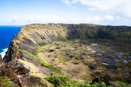 crater del volcan extinto 